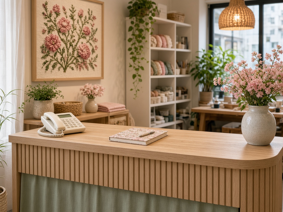 Contact desk at Sparkbloom House in Hong Kong